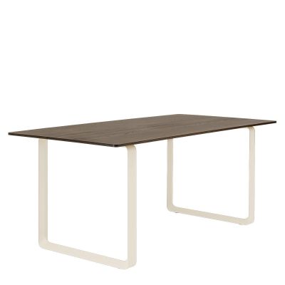 70/70 Eettafel Gerookt Massief Eiken