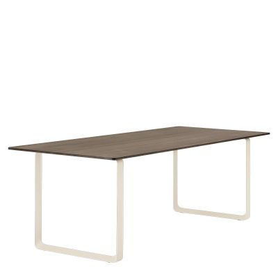 70/70 Eettafel Gerookt Massief Eiken