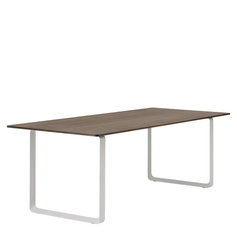 70/70 Eettafel Gerookt Massief Eiken