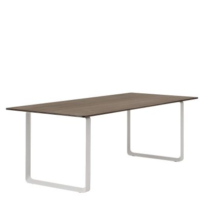 70/70 Eettafel Gerookt Massief Eiken