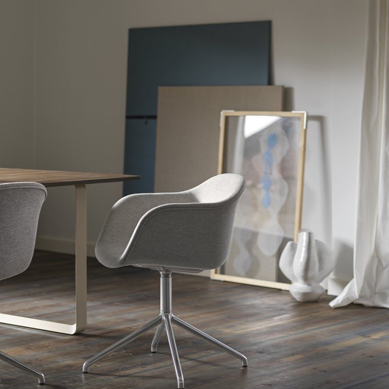 70/70 Eettafel Gerookt Massief Eiken