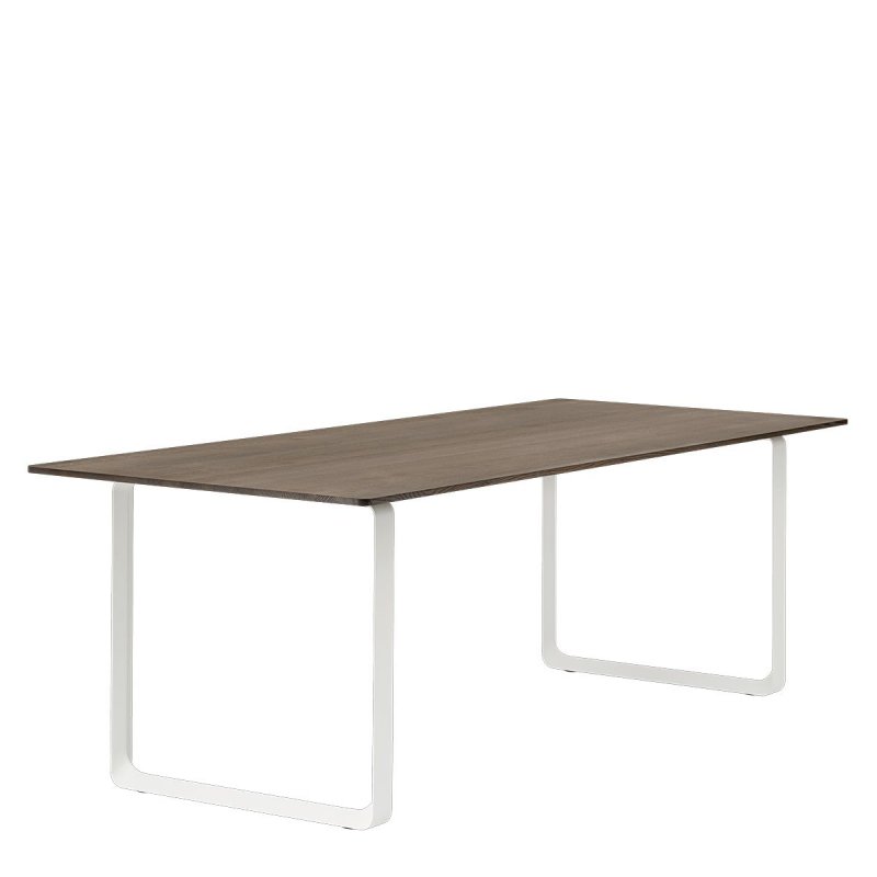 70/70 Eettafel Gerookt Massief Eiken