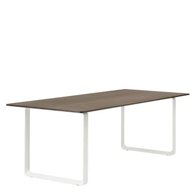 70/70 Eettafel Gerookt Massief Eiken