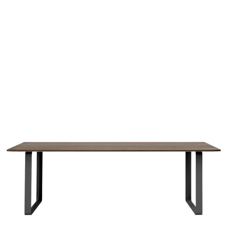 70/70 Eettafel Gerookt Massief Eiken