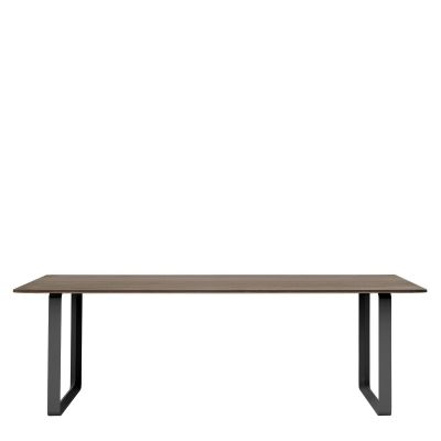 70/70 Eettafel Gerookt Massief Eiken