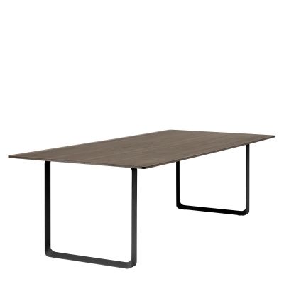 70/70 Eettafel Gerookt Massief Eiken