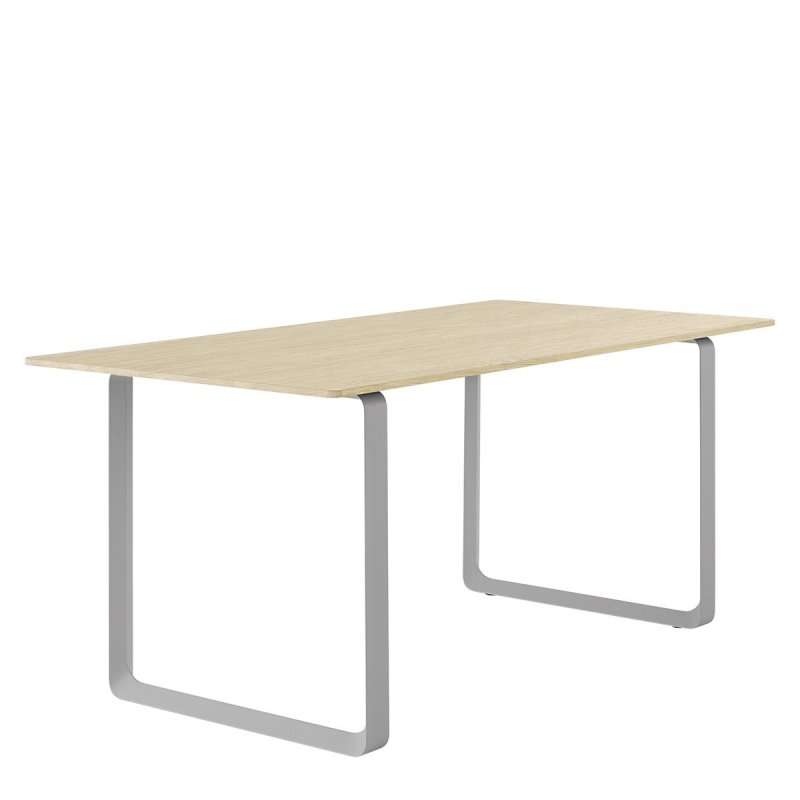 70/70 Eettafel Massief Eiken - Muuto Grijs Hout