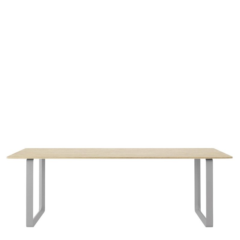70/70 Eettafel Massief Eiken - Muuto Grijs Hout