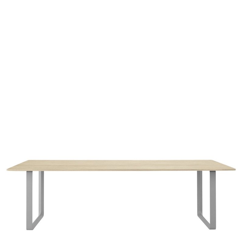 70/70 Eettafel Massief Eiken - Muuto Grijs Hout