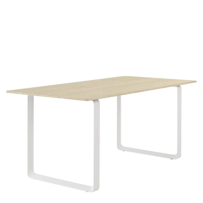 70/70 Eettafel Massief Eiken - Muuto Wit Hout