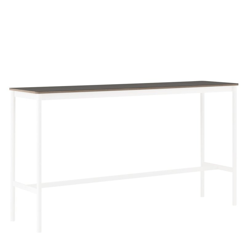 Base High Linoleum / Plywood - Muuto Zwart Metaal