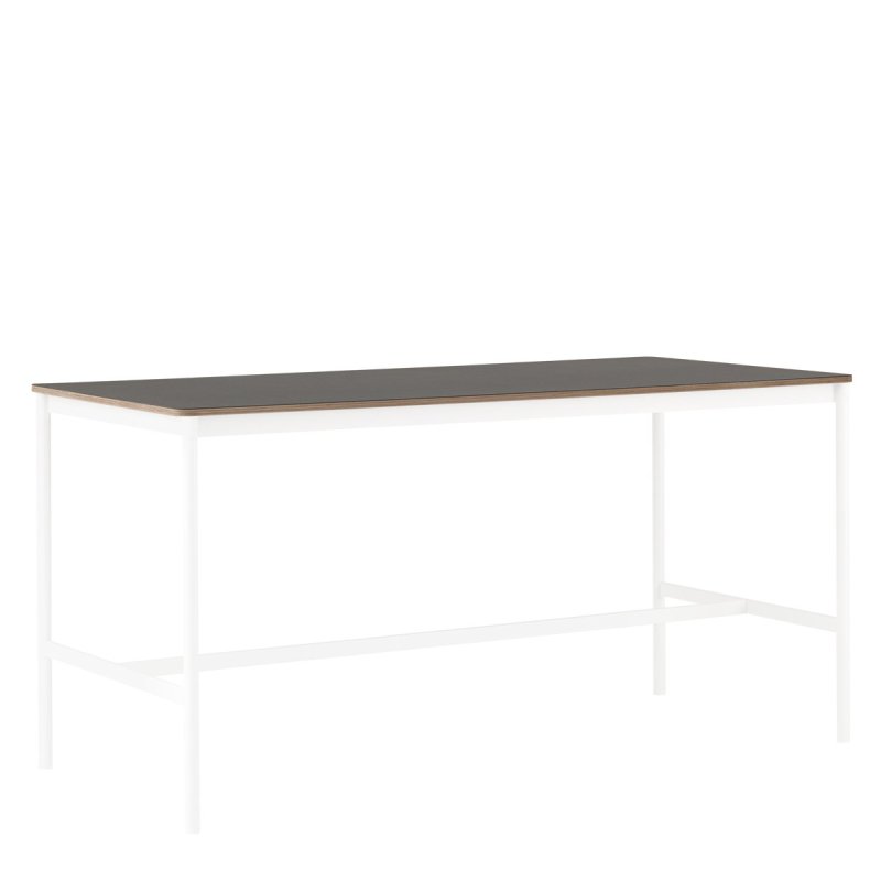 Base High Linoleum / Plywood - Muuto Zwart Metaal