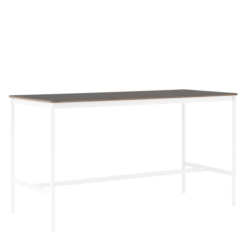 Base High Linoleum / Plywood - Muuto Zwart Metaal