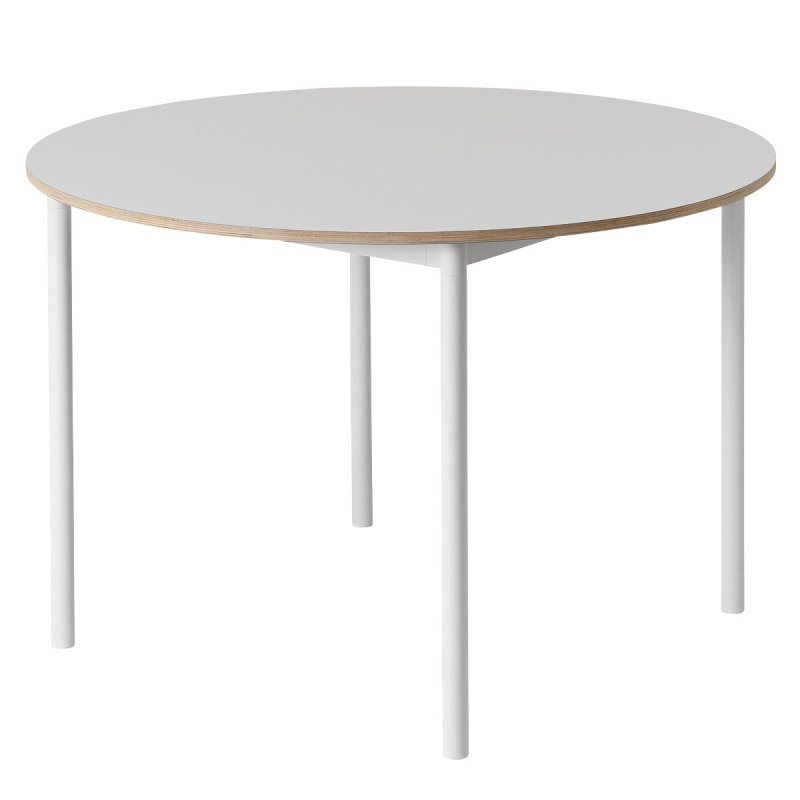 Base Round Tafel - Muuto Wit Hout