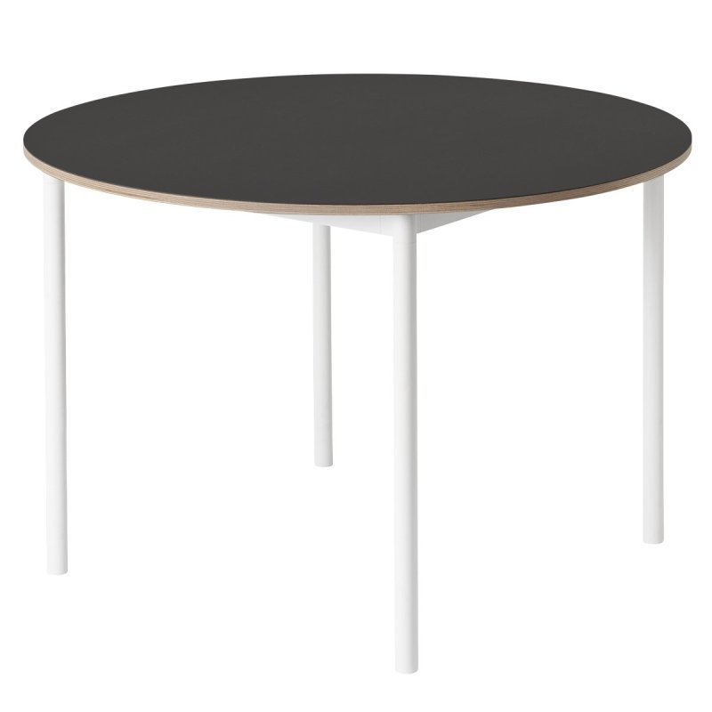 Base Round Tafel - Muuto Zwart Hout