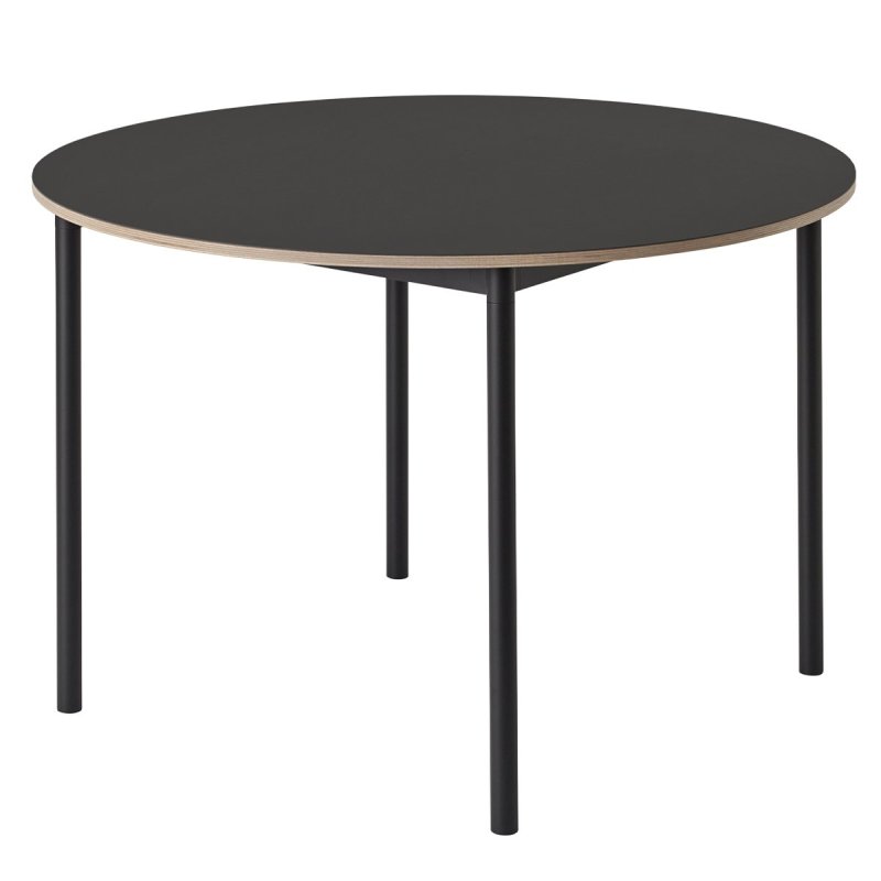 Base Round Tafel - Muuto Zwart Hout