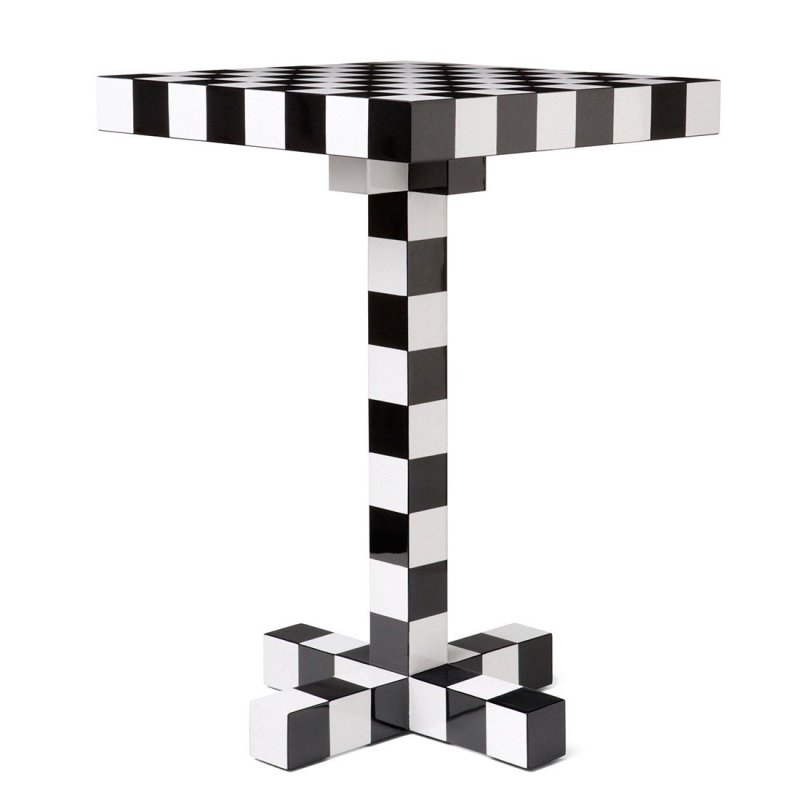 Chess Bijzettafel - Moooi Zwart - Wit Hout