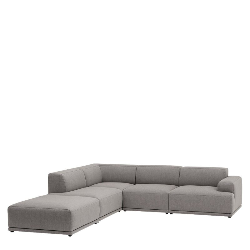 Connect Soft Bank - Corner - Muuto Grijs Stof