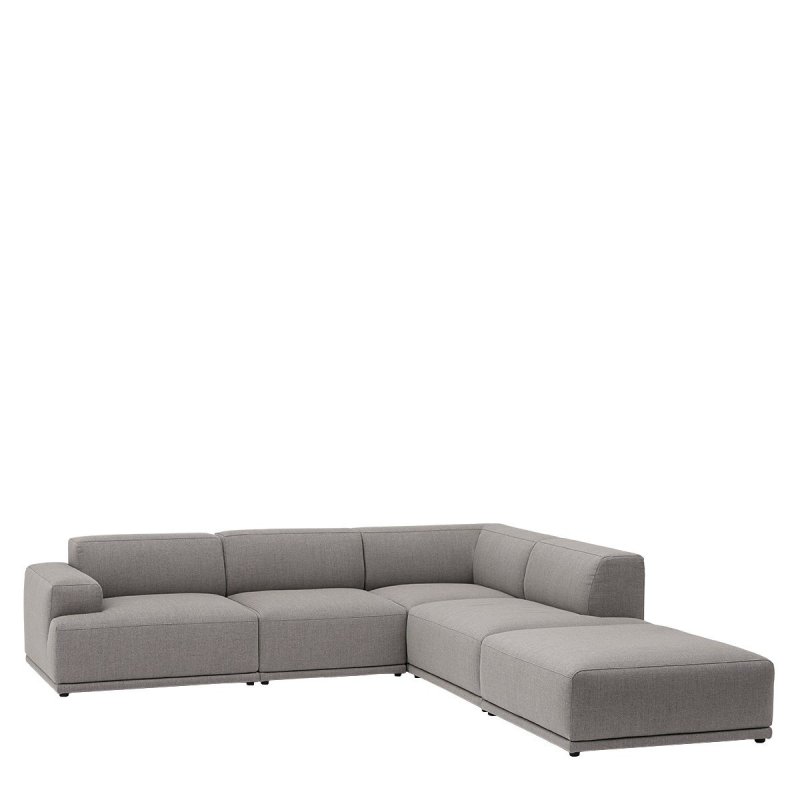 Connect Soft Bank - Corner - Muuto Grijs Stof