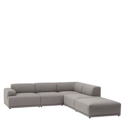 Connect Soft Bank - Corner - Muuto Grijs Stof