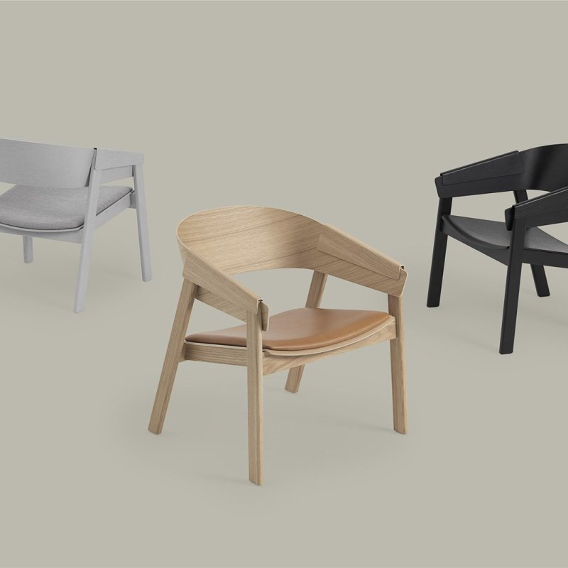 Cover Fauteuil - Muuto Zwart Hout