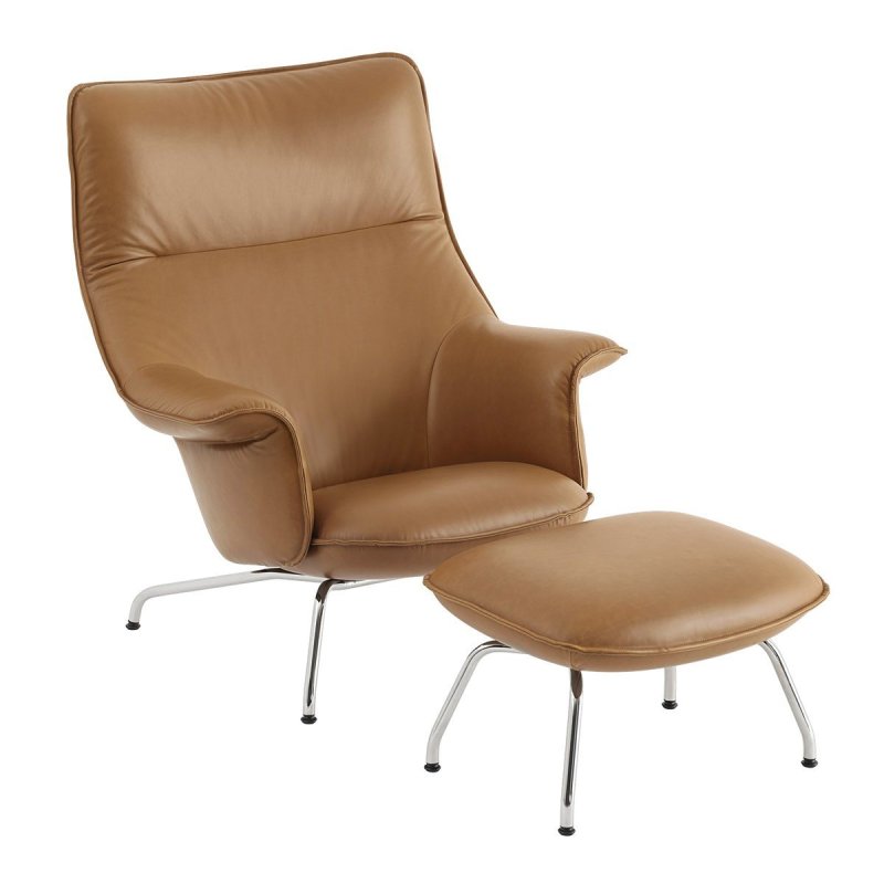 Doze - Refine Leder Cognac - Muuto Bruin Stof