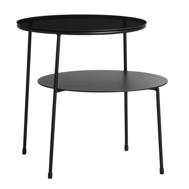 Duo Bijzettafel - WOUD Zwart Metaal