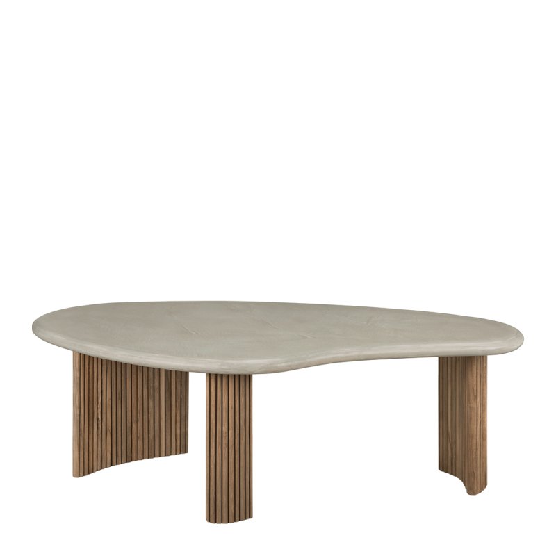 Ethnicraft Boomerang Outdoor Salontafel 126 cm. - Ethnicraft Creme