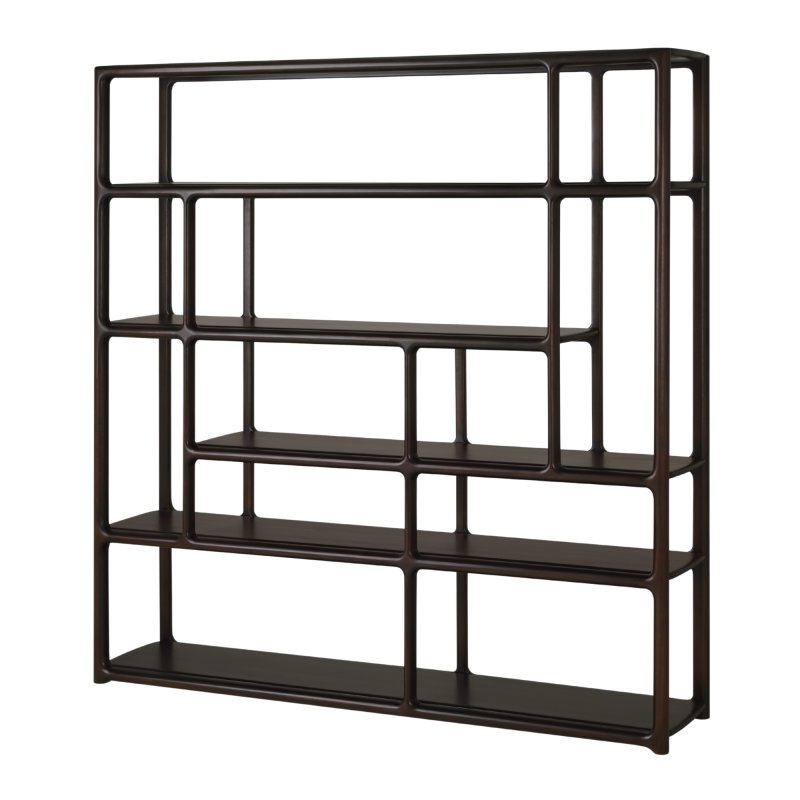 Ethnicraft - Eda Rack Mahogany Rose Brown b. 181 - l. 40 - h. 188 cm. - Ethnicraft Bruin Hout