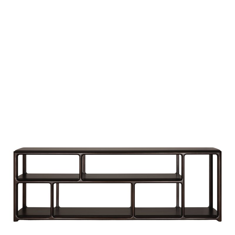 Ethnicraft - Eda Rack Mahogany Rose Brown b. 211 - l. 40 - h. 72 cm. - Ethnicraft Bruin Hout