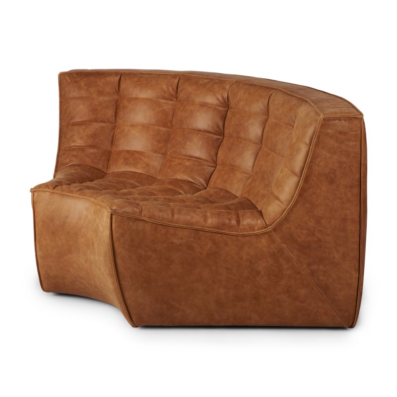 Ethnicraft N701 Hoekelement - Ethnicraft Bruin Stof