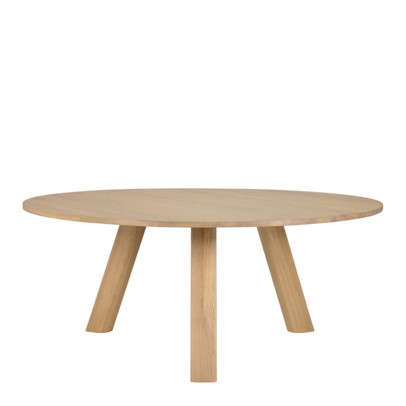 Ethnicraft - Unda Eettafel Oak Ø 180 cm. - Ethnicraft Bruin Hout