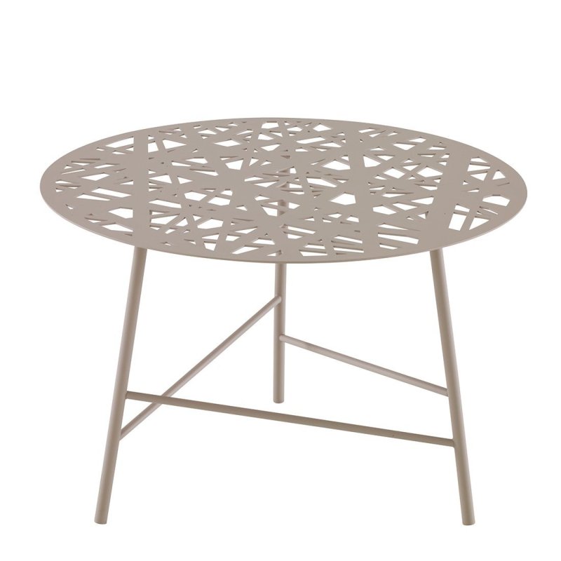 Ezou Salontafel - Ligne Roset Creme Metaal