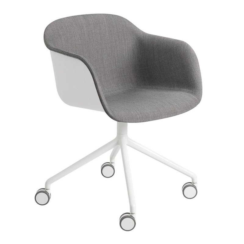 Fiber Armchair - Front Upholstered - Muuto Grijs Stof