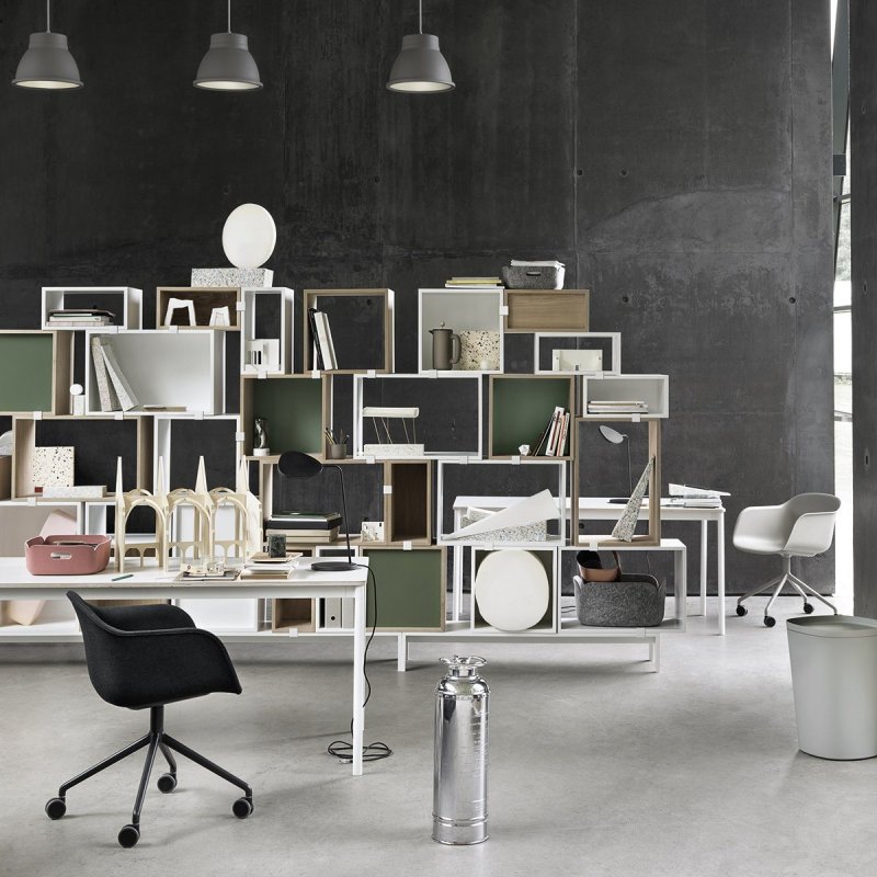 Fiber Armchair - Muuto Grijs Stof