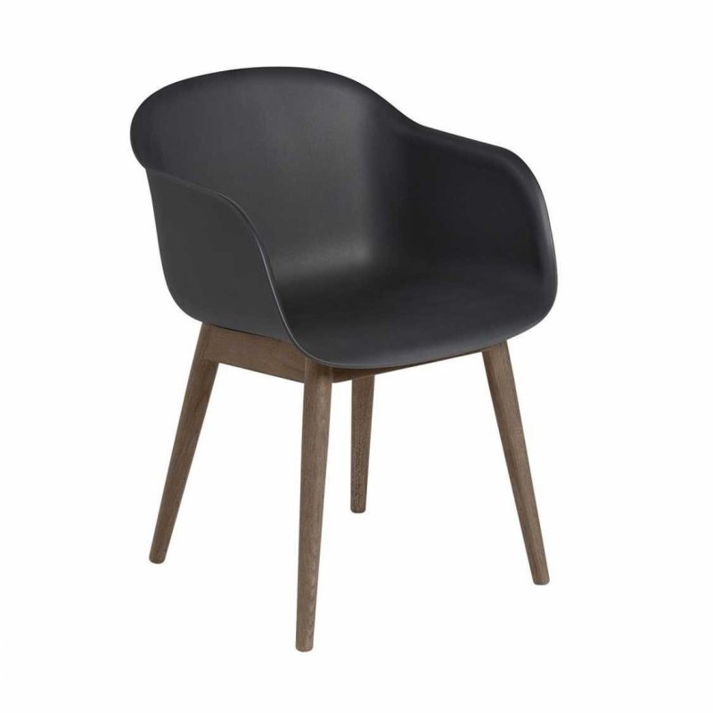 Fiber Chair - Houten Onderstel - Muuto Bruin Kunststof