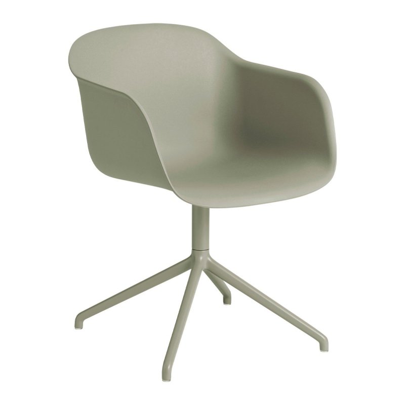 Fiber Chair - Stalen Onderstel - Muuto Groen Kunststof