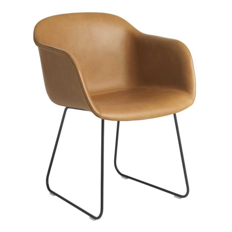 Fiber Chair UP - Stalen Onderstel - Muuto Bruin Kurk