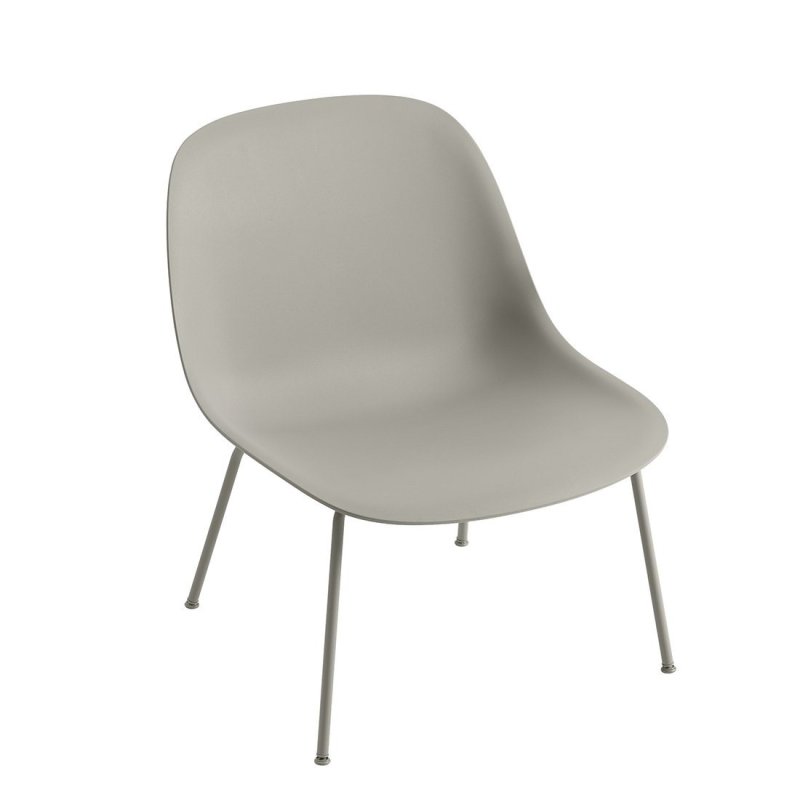 Fiber Fauteuil - Stalen Onderstel - Muuto Grijs Kunststof