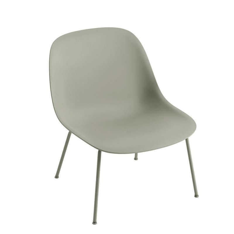 Fiber Fauteuil - Stalen Onderstel - Muuto Groen Kunststof