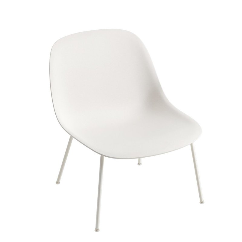 Fiber Fauteuil - Stalen Onderstel - Muuto Wit Kunststof