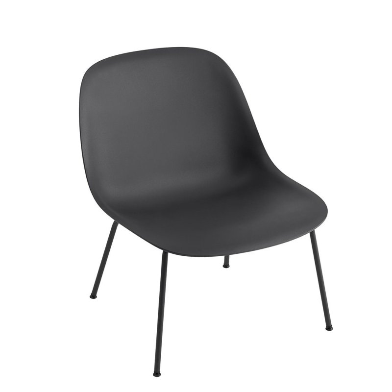 Fiber Fauteuil - Stalen Onderstel - Muuto Zwart Kunststof