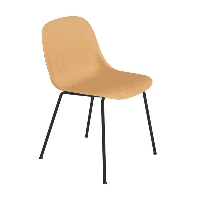 Fiber Side - Stalen Onderstel - Muuto Bruin Kunststof