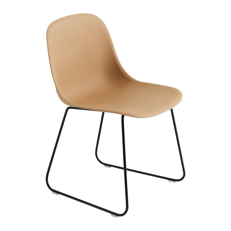 Fiber Side - Stalen Onderstel - Muuto Bruin Kunststof