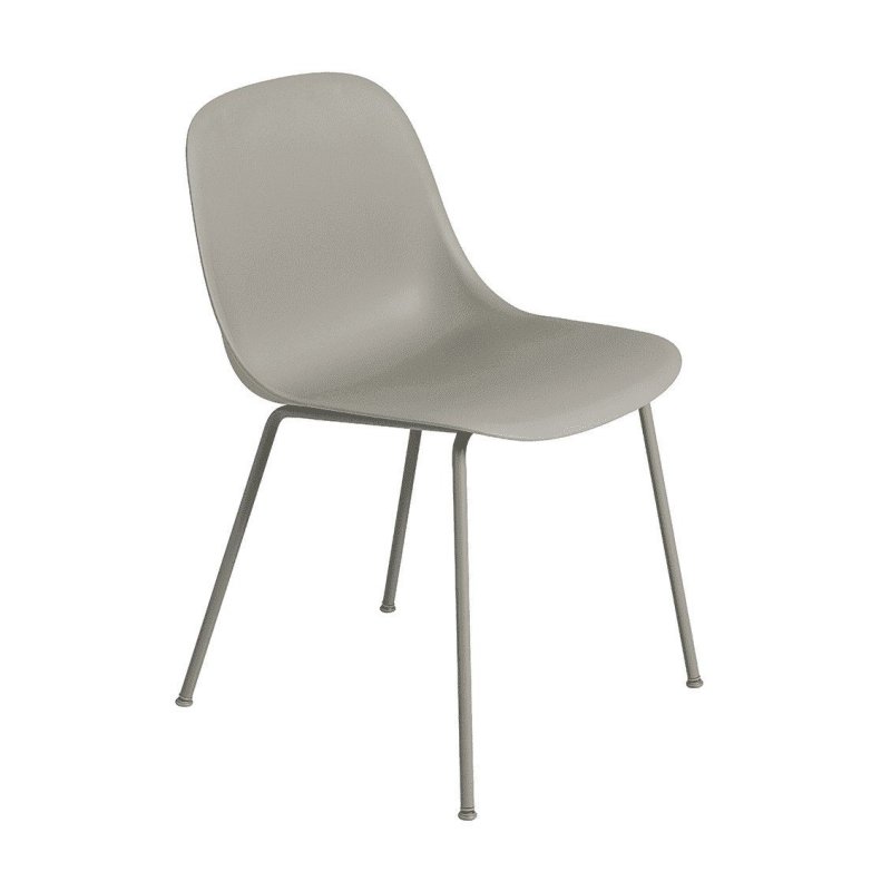 Fiber Side - Stalen Onderstel - Muuto Grijs Kunststof