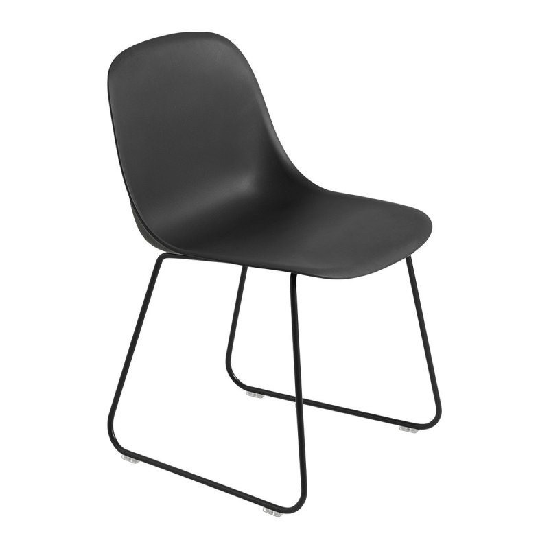 Fiber Side - Stalen Onderstel - Muuto Zwart Kunststof