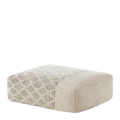 Gan Rugs - Rectangular Poef Rhombus Ivory