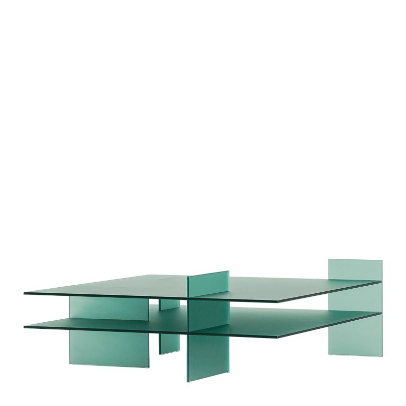 Glas Italia - Kazimir Salontafel Cristallo Acidato Bifacciale Verde - Glas Italia Groen