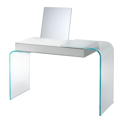 Glas Italia - Strata Desk Bureau Opaque Lacquered Glass Top 74 Grey