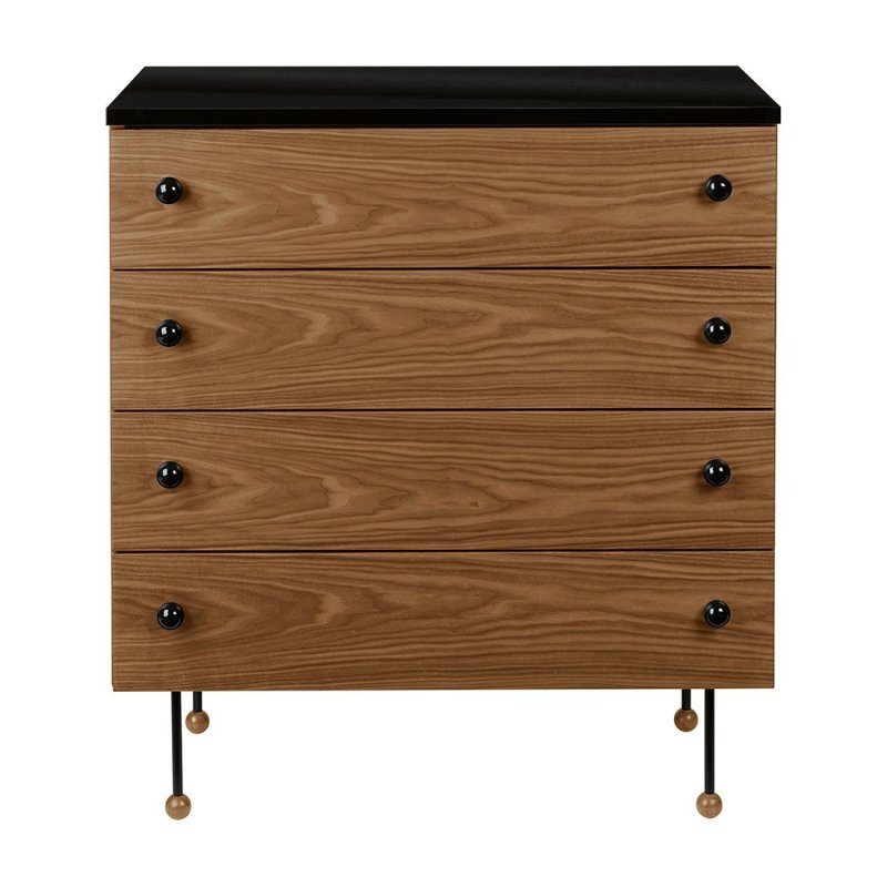 Grossman Dressoir, 4 Laden - Gubi Bruin Hout